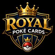 Royal Poke Cards gold crown and trading card crest
